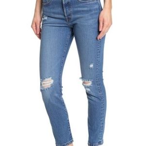 Levi's 501 Distressed Jive Tribe Jeans